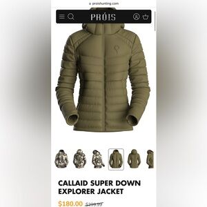 Prois Callaid super down explorer jacket - M - NWT